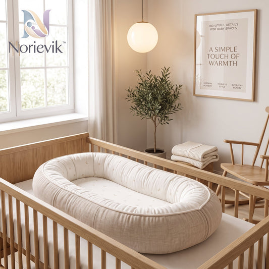 Norievik™ CuddleCloud Baby Support Pillow – Soft Infant Cuddle Cushion for Supervised Lounging, Feeding Support & Everyday Comfort