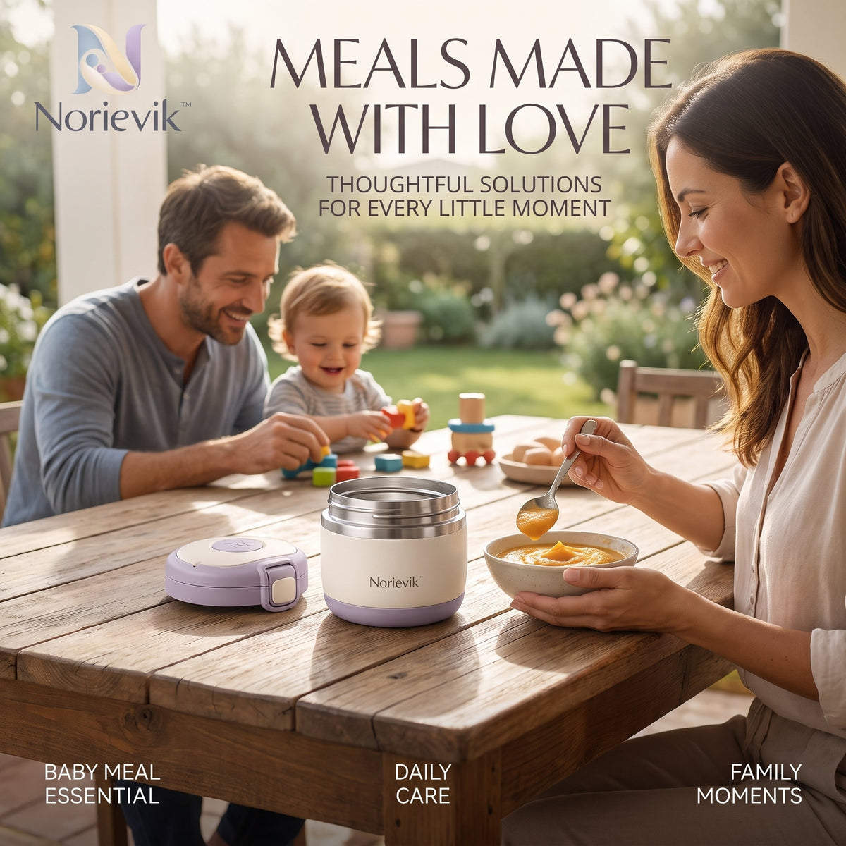 Norievik™ WarmNest Insulated Lunch Box – Portable Thermal Food Container for Kids’ Meals, Snacks, School, Travel & Family Outings