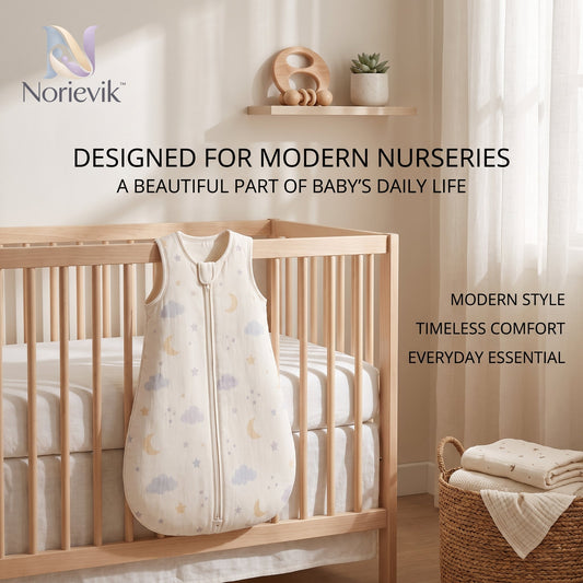Norievik™ DreamNest Baby Sleep Sack – Soft Wearable Blanket for Cozy Bedtime, Nap Time & Everyday Infant Sleep Comfort