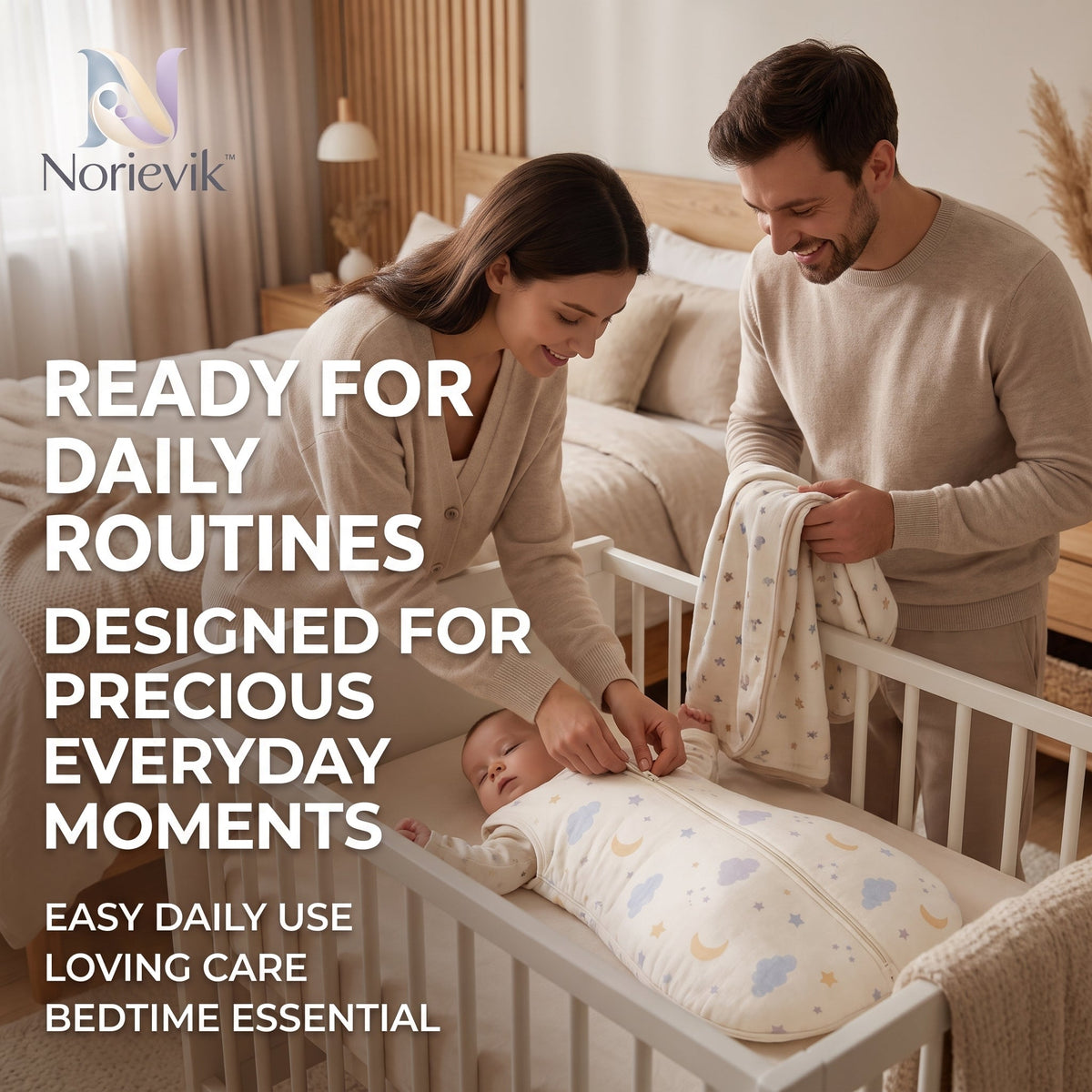 Norievik™ DreamNest Baby Sleep Sack – Soft Wearable Blanket for Cozy Bedtime, Nap Time & Everyday Infant Sleep Comfort