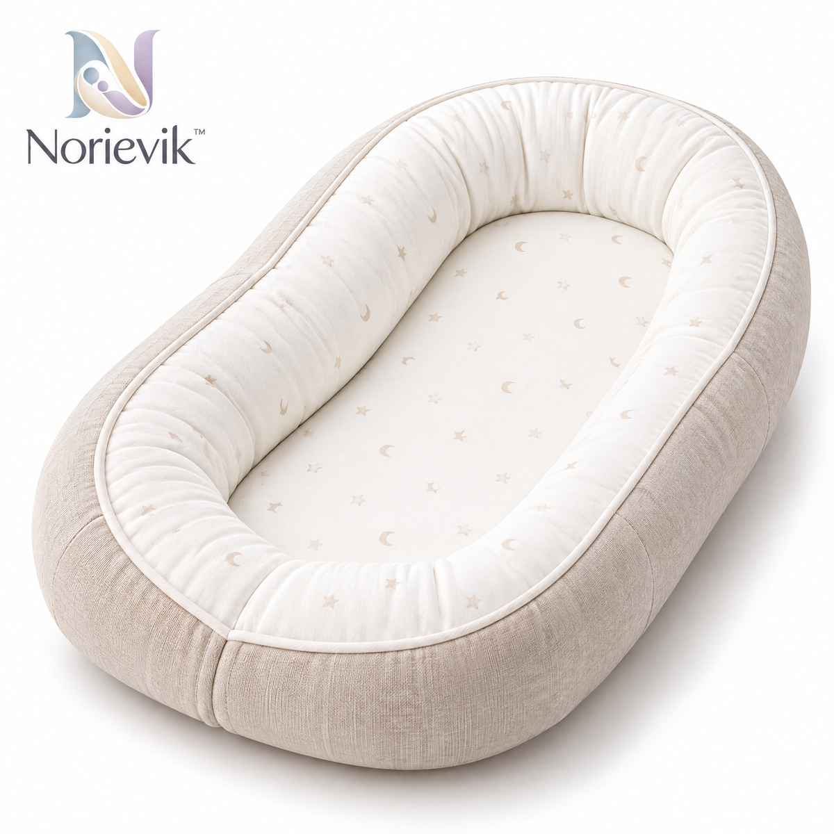 Norievik™ CuddleCloud Baby Support Pillow – Soft Infant Cuddle Cushion for Supervised Lounging, Feeding Support & Everyday Comfort