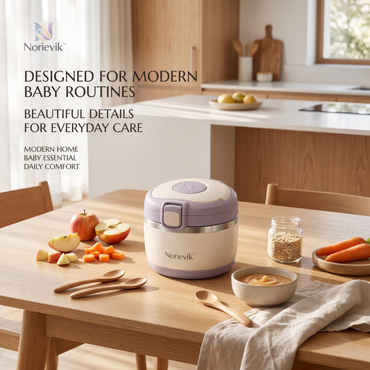 Norievik™ WarmNest Insulated Lunch Box – Portable Thermal Food Container for Kids’ Meals, Snacks, School, Travel & Family Outings